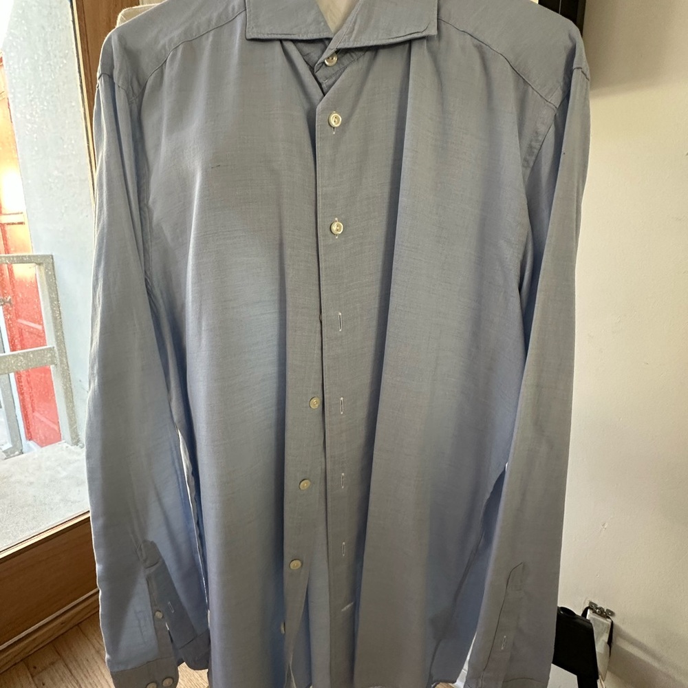 Eton Contemporary Blue Fine Twill Shirt